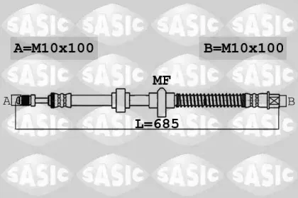 6600057 SASIC Тормозной шланг