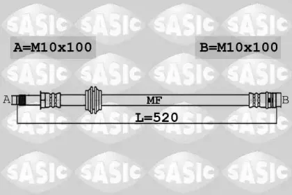 6606222 SASIC Тормозной шланг