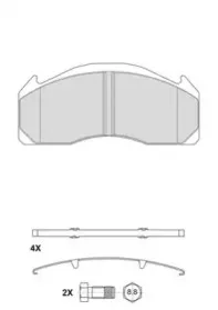 2912529004145624 BERAL Комплект тормозных колодок, дисковый тормоз