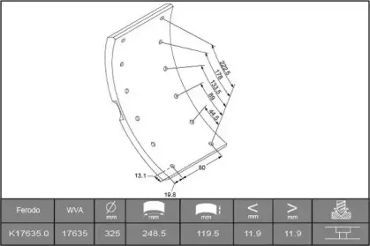 1763512006015603 BERAL Комплект тормозных башмаков, барабанные тормоза