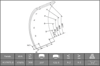 1735109306015613 BERAL Комплект тормозных башмаков, барабанные тормоза