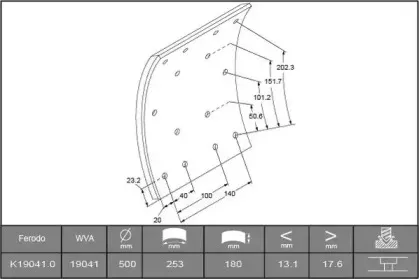 1904117800015498 BERAL Комплект тормозных башмаков, барабанные тормоза