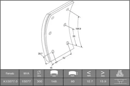1507716000015418 BERAL Комплект тормозных башмаков, барабанные тормоза