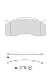 2915129004145504 BERAL Комплект тормозных колодок, дисковый тормоз