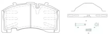 2917130004145754 BERAL Комплект тормозных колодок, дисковый тормоз