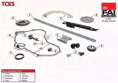 TCK5 FAI AutoParts Комплект цели привода распредвала