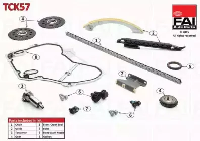 TCK57 FAI AutoParts Комплект цели привода распредвала