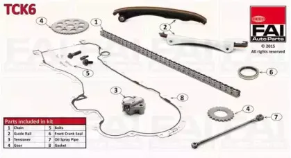 TCK6 FAI AutoParts Комплект цели привода распредвала