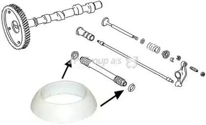 8111001703 JP GROUP Прокладка, предохранительная труба штанги толкателя