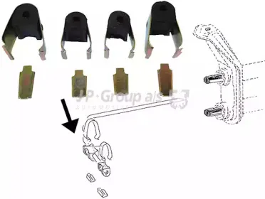 8150450410 JP GROUP Опора, стабилизатор