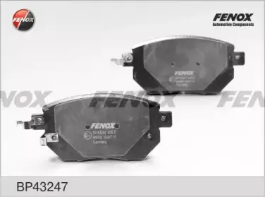 BP43247 FENOX Комплект тормозных колодок, дисковый тормоз
