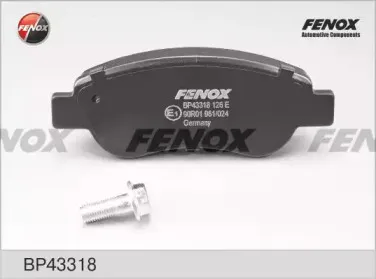 BP43318 FENOX Комплект тормозных колодок, дисковый тормоз