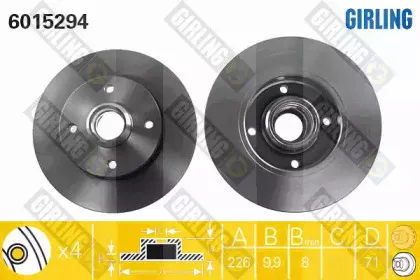 6015294 GIRLING Тормозной диск