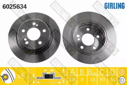 6025634 GIRLING Тормозной диск