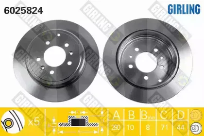 6025824 GIRLING Тормозной диск