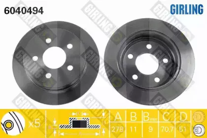 6040494 GIRLING Тормозной диск