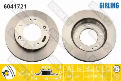 6041721 GIRLING Тормозной диск