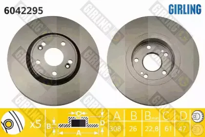 6042295 GIRLING Тормозной диск