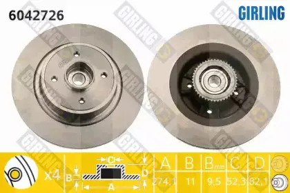 6042726 GIRLING Тормозной диск