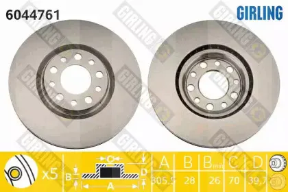 6044761 GIRLING Тормозной диск
