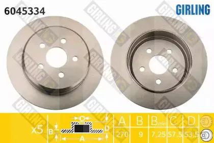 6045334 GIRLING Тормозной диск