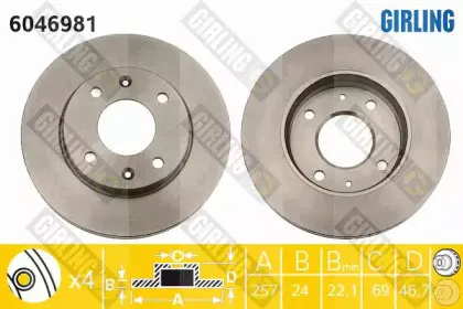 6046981 GIRLING Тормозной диск