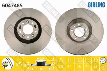 6047485 GIRLING Тормозной диск