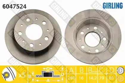 6047524 GIRLING Тормозной диск