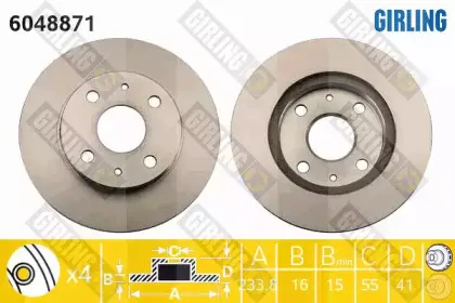 6048871 GIRLING Тормозной диск