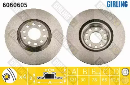 6060605 GIRLING Тормозной диск