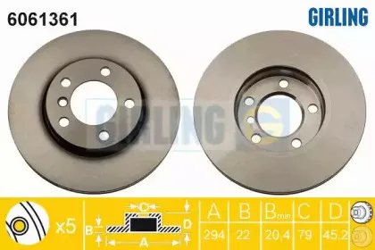 6061361 GIRLING Тормозной диск