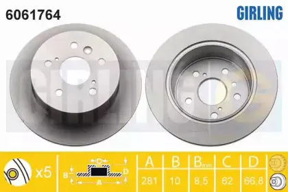 6061764 GIRLING Тормозной диск