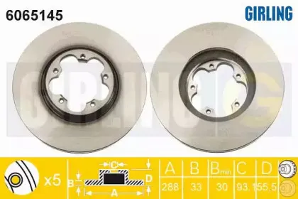 6065145 GIRLING Тормозной диск
