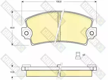 6101493 GIRLING Комплект тормозных колодок, дисковый тормоз
