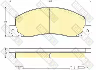6103443 GIRLING Комплект тормозных колодок, дисковый тормоз