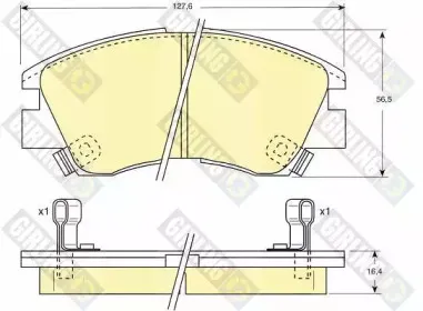 6107299 GIRLING Комплект тормозных колодок, дисковый тормоз