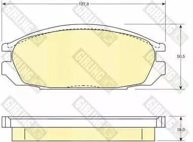 6107459 GIRLING Комплект тормозных колодок, дисковый тормоз