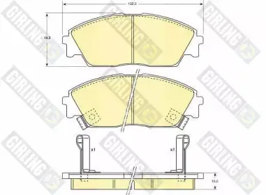 6107639 GIRLING Комплект тормозных колодок, дисковый тормоз