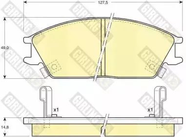 6108939 GIRLING Комплект тормозных колодок, дисковый тормоз