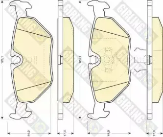 6109172 GIRLING Комплект тормозных колодок, дисковый тормоз
