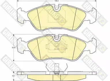 6109512 GIRLING Комплект тормозных колодок, дисковый тормоз