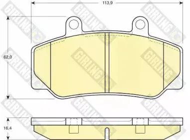 6109703 GIRLING Комплект тормозных колодок, дисковый тормоз