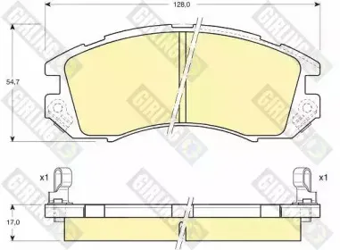 6109899 GIRLING Комплект тормозных колодок, дисковый тормоз