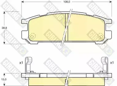 6109909 GIRLING Комплект тормозных колодок, дисковый тормоз