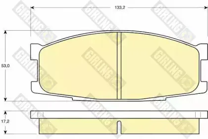 6110229 GIRLING Комплект тормозных колодок, дисковый тормоз