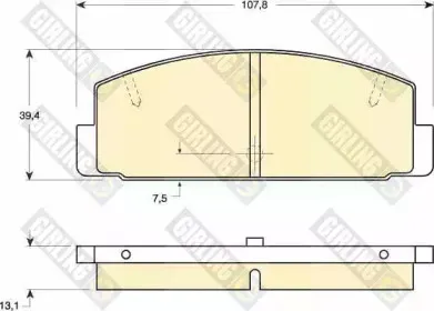 6110279 GIRLING Комплект тормозных колодок, дисковый тормоз