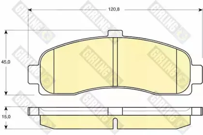 6110599 GIRLING Комплект тормозных колодок, дисковый тормоз