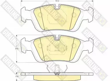 6111002 GIRLING Комплект тормозных колодок, дисковый тормоз