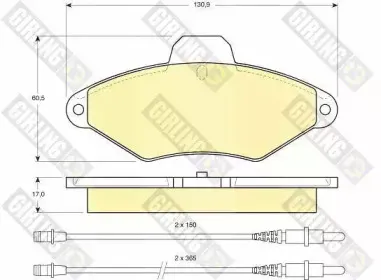 6111013 GIRLING Комплект тормозных колодок, дисковый тормоз
