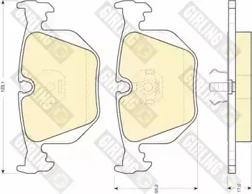 6111192 GIRLING Комплект тормозных колодок, дисковый тормоз